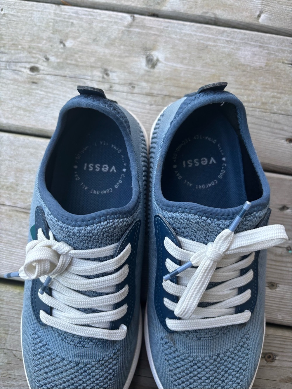 Women's 7 Vessi Vessis Weekend 1.5 Blue Waterproof Sneakers Running Shoes - Picture 5 of 13